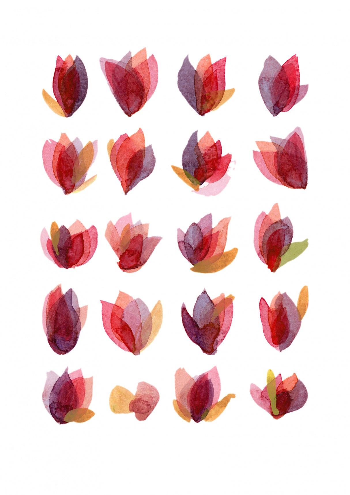 Red Petals Poster och Canvastavla