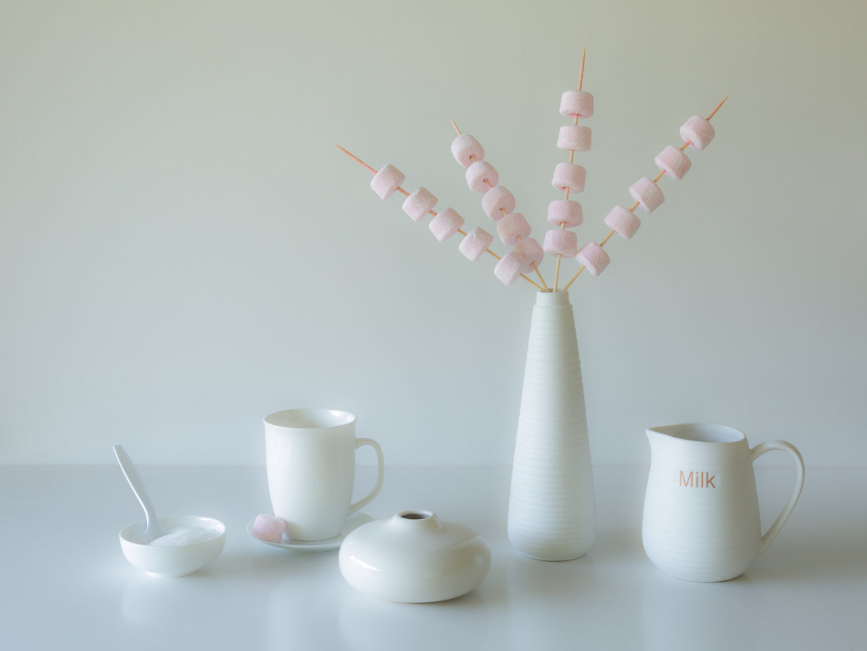 Marshmallow Teatime Poster och Canvastavla