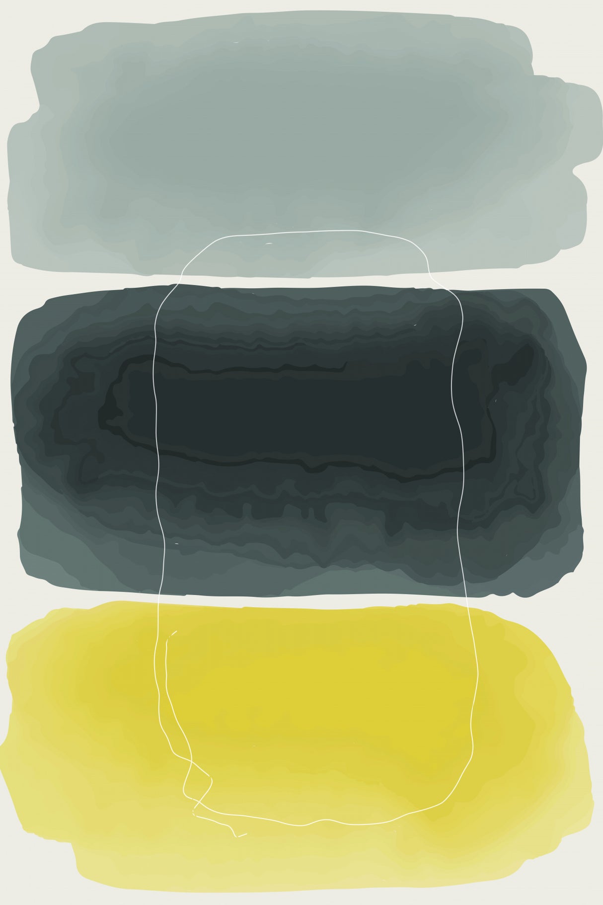 Watercolor Shapes Series #3 Poster och Canvastavla