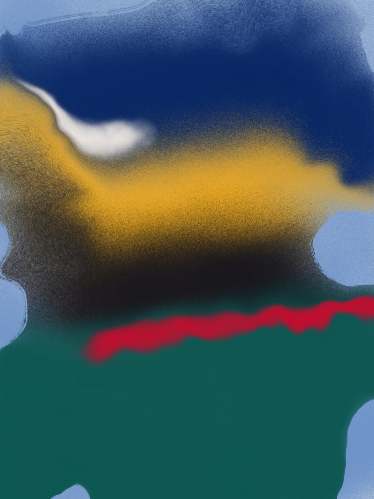 Blending Blue With Yellow Poster och Canvastavla