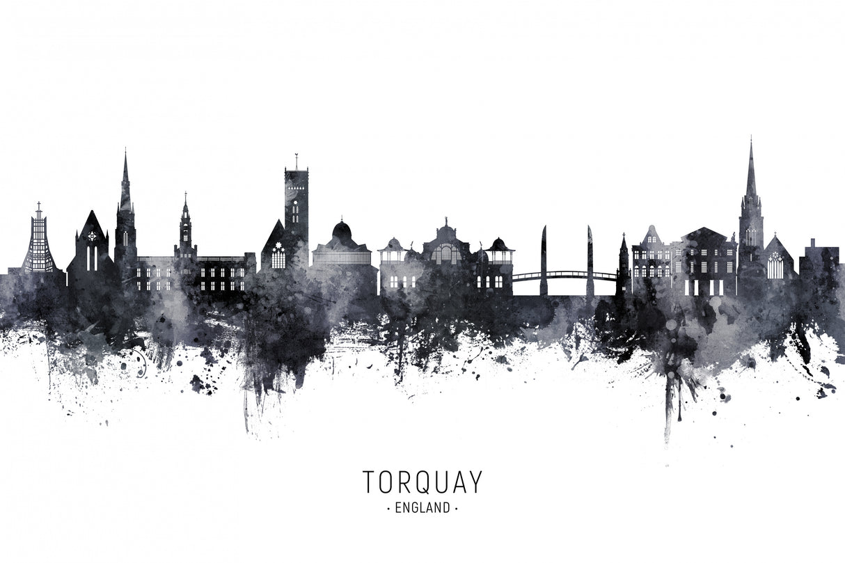 Torquay England Skyline Poster och Canvastavla