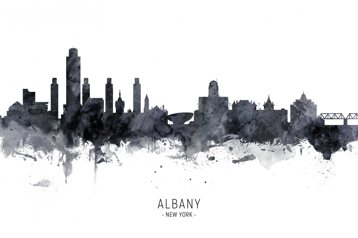 Albany New York Skyline Poster och Canvastavla