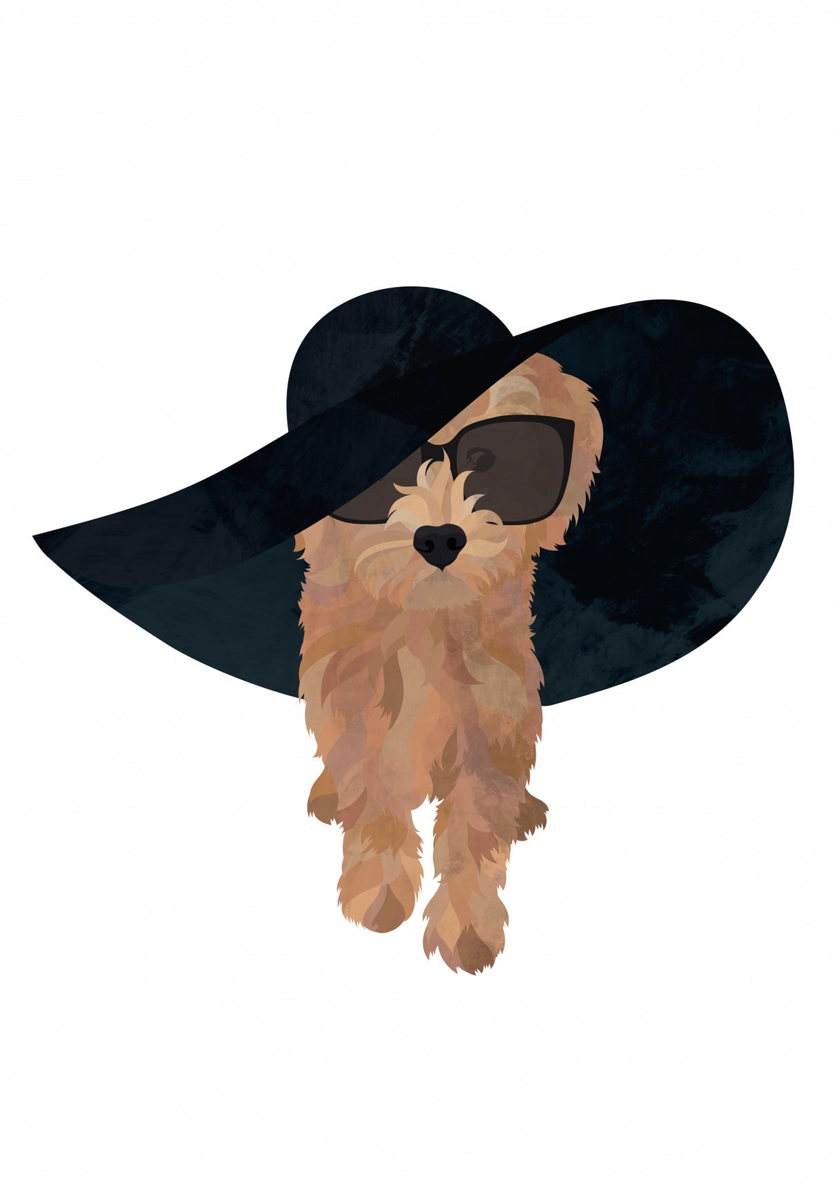Cockapoo Sun Hat Poster och Canvastavla