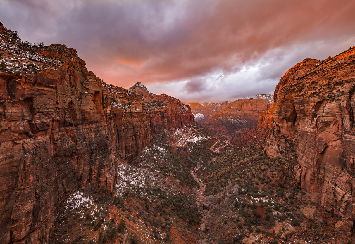 Zion NP -- Overlook Sunset Poster och Canvastavla