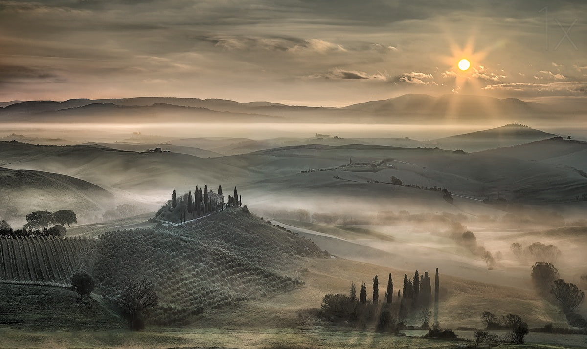 Tuscan Morning Poster och Canvastavla