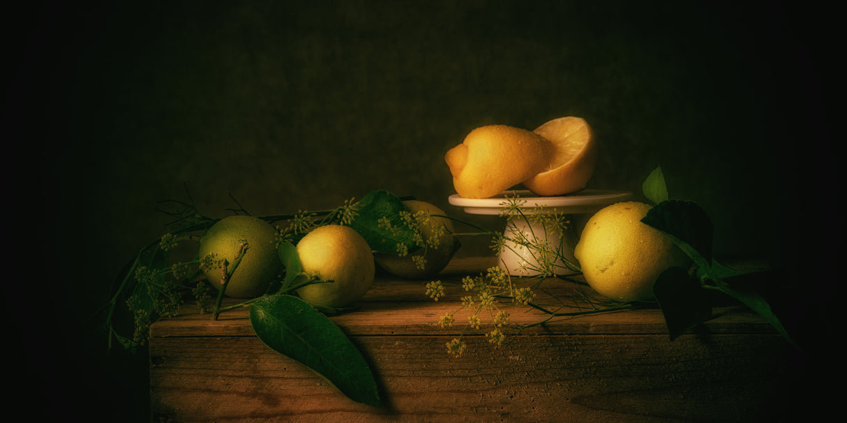Still life sunny lemons Poster och Canvastavla