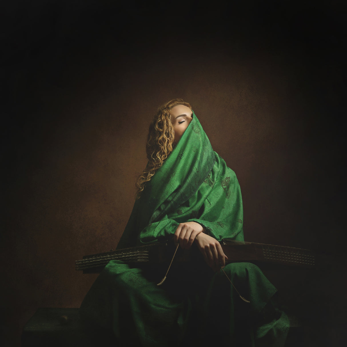 Girl with The Green Cloth Poster och Canvastavla