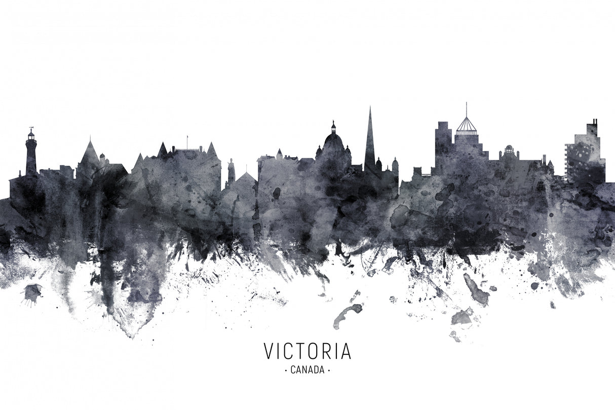 Victoria Canada Skyline Poster och Canvastavla