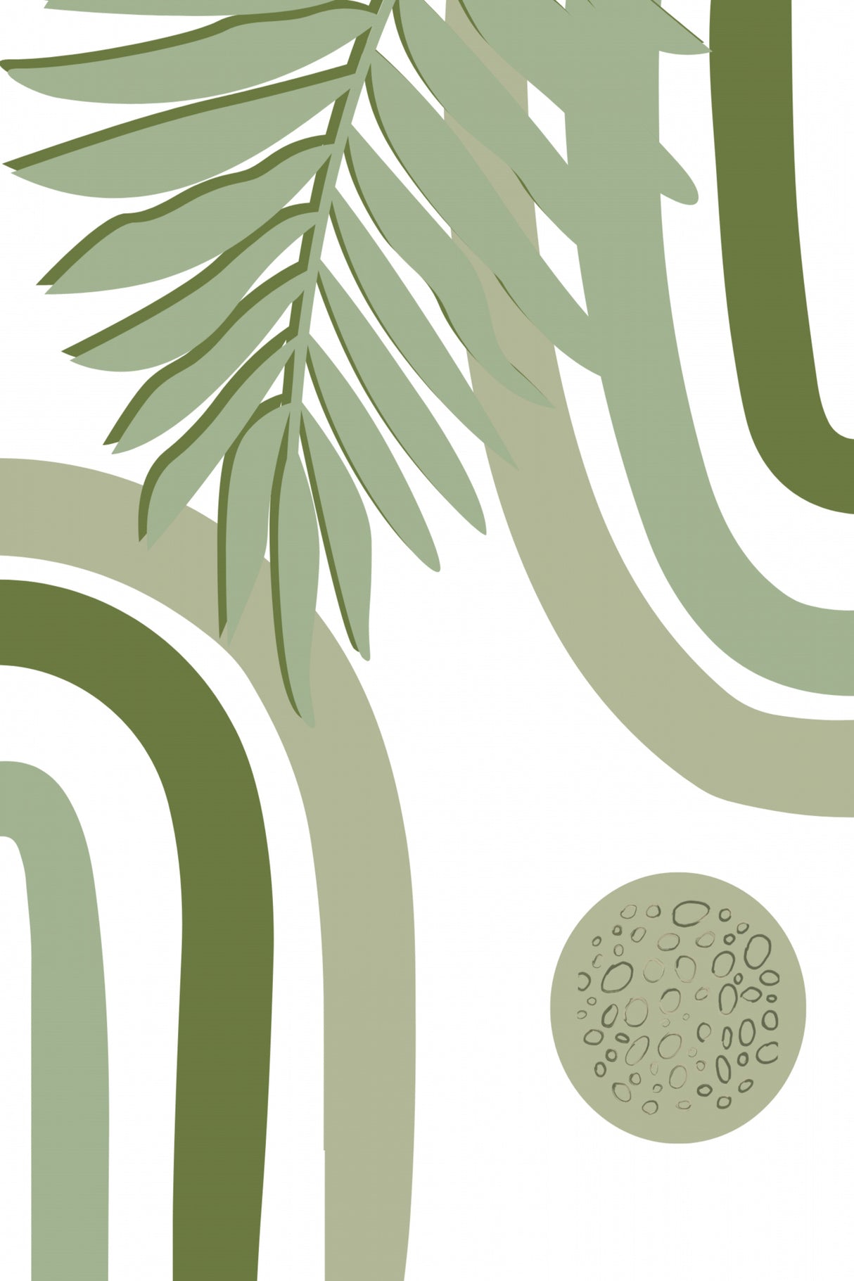 Green Boho Poster och Canvastavla