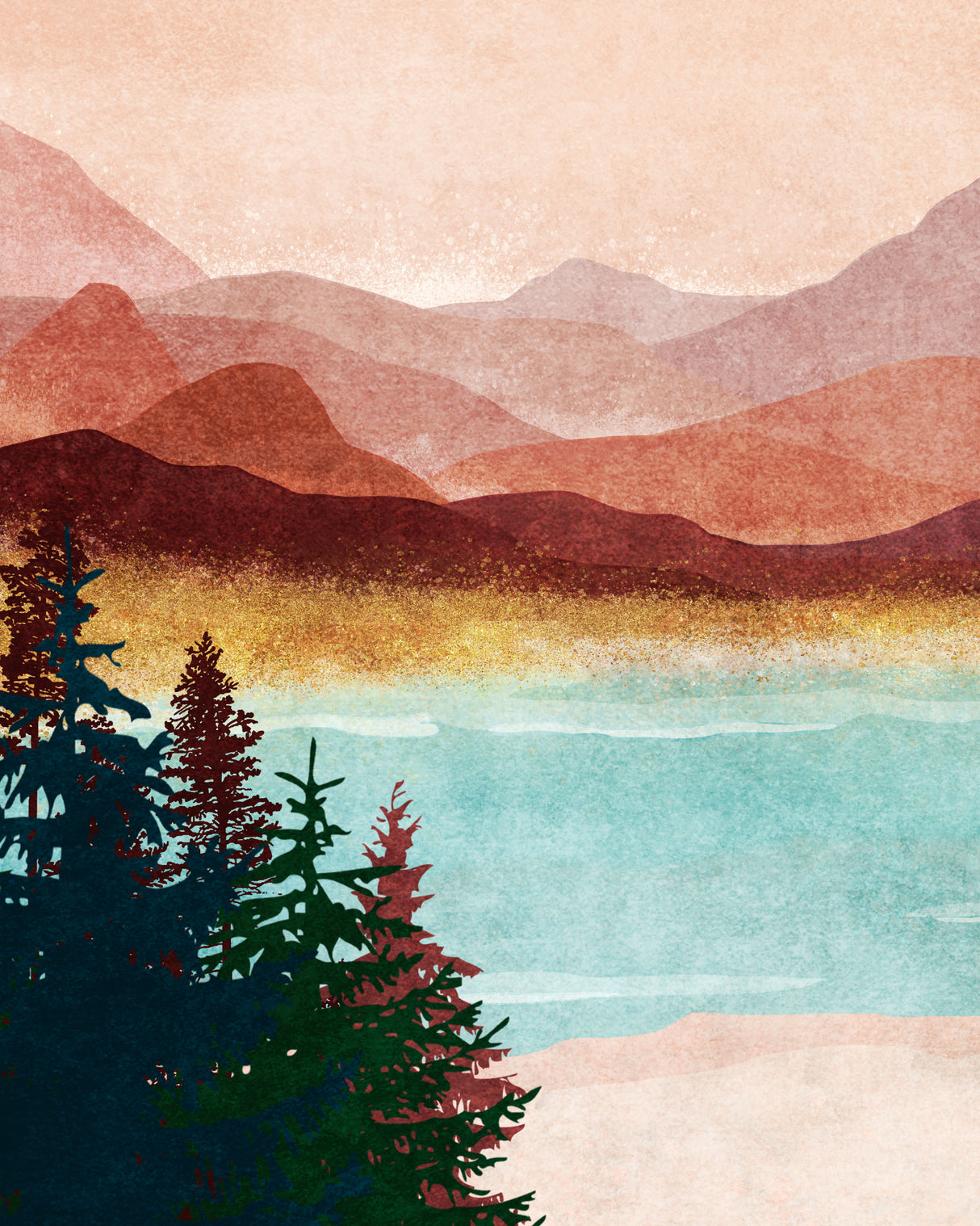 Lake Left Poster och Canvastavla