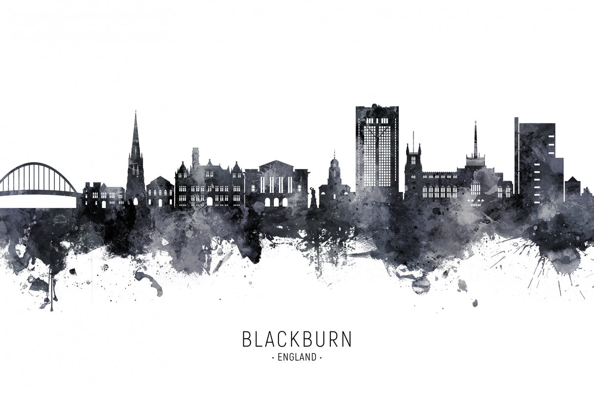 Blackburn England Skyline Poster och Canvastavla