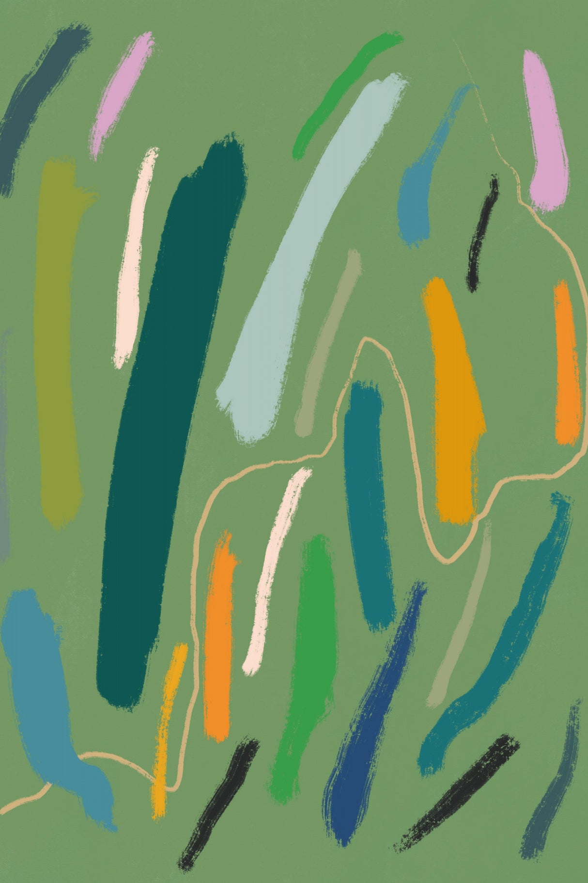 Color strokes Poster och Canvastavla