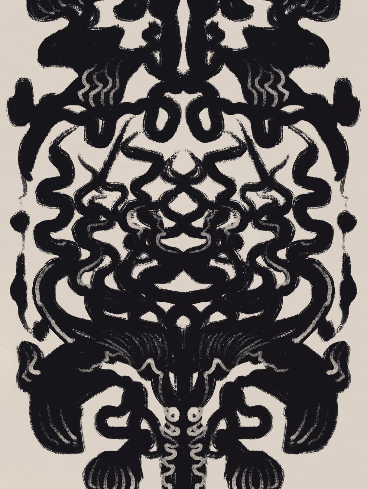 Trachyandra Inkblot Poster och Canvastavla