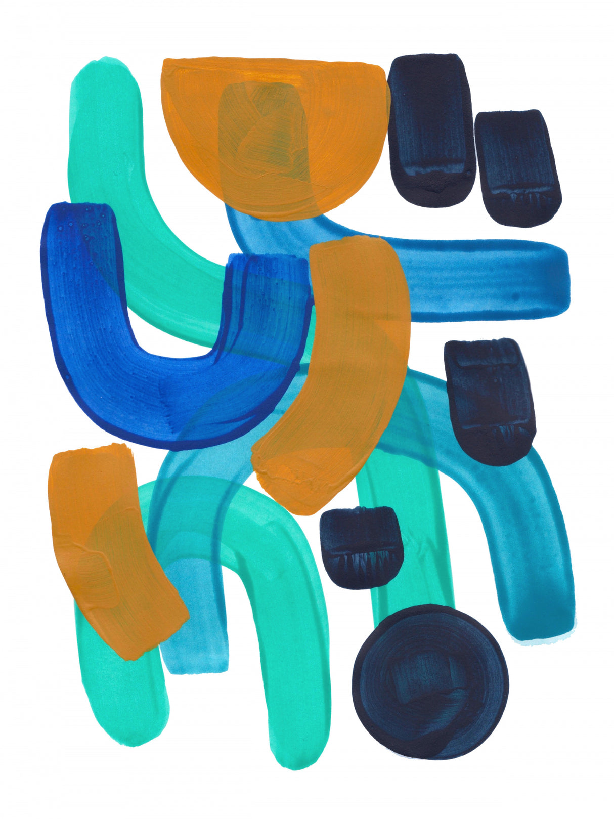 Ocean Gold Poster och Canvastavla