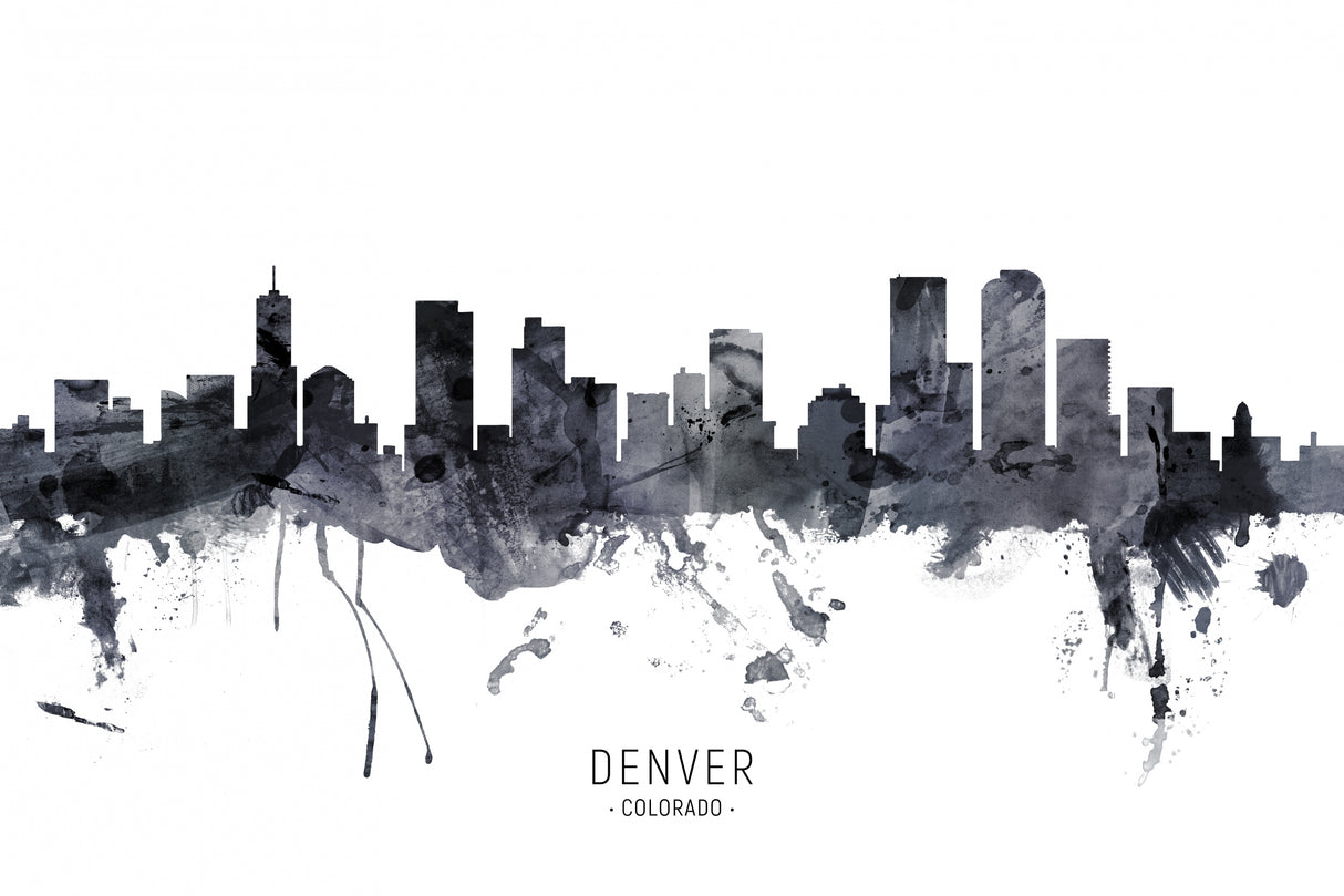 Denver Colorado Skyline Poster och Canvastavla