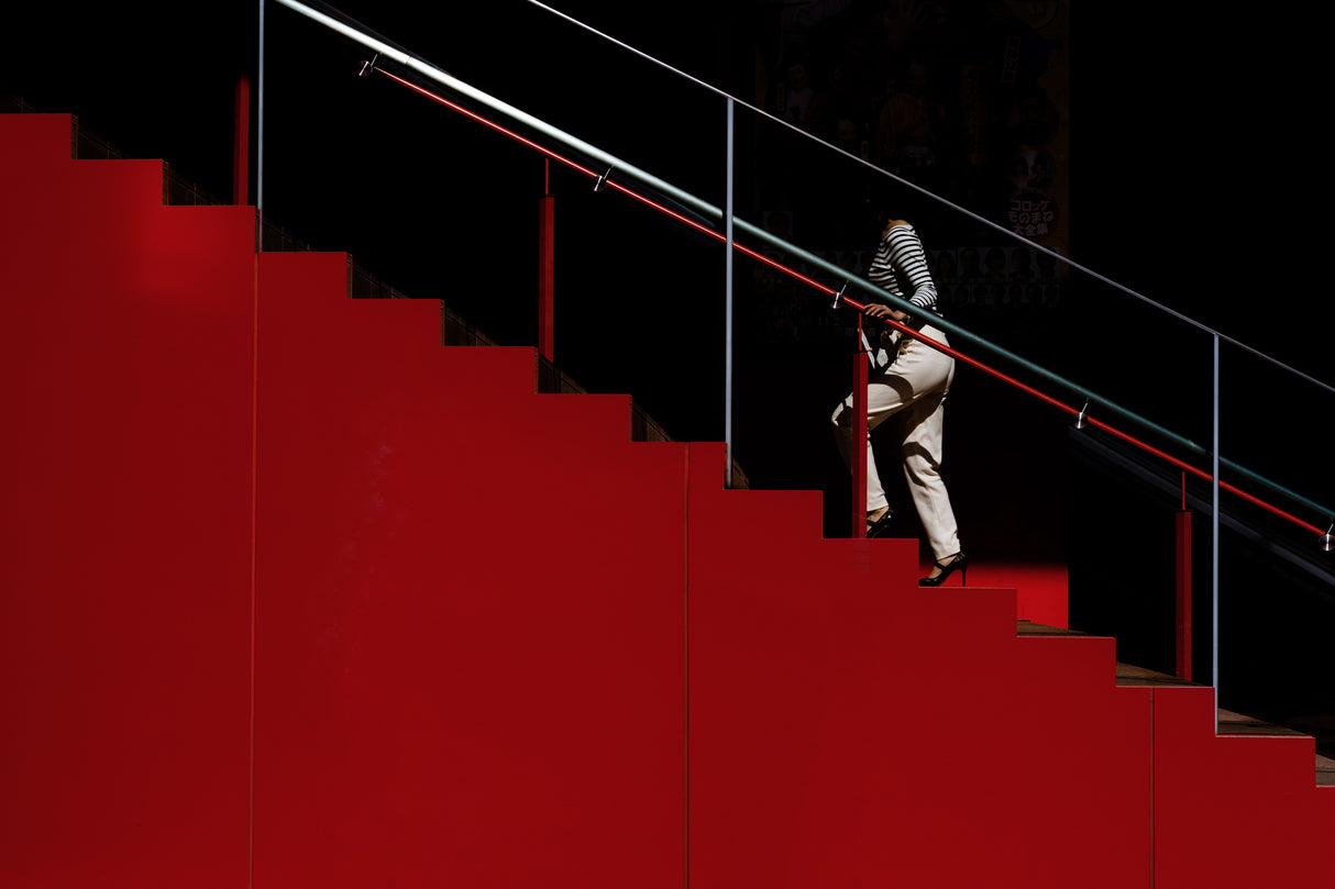 The crimson staircase Poster och Canvastavla