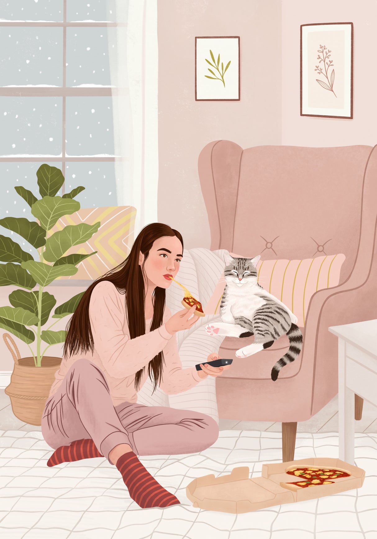 Pizza Night Poster och Canvastavla