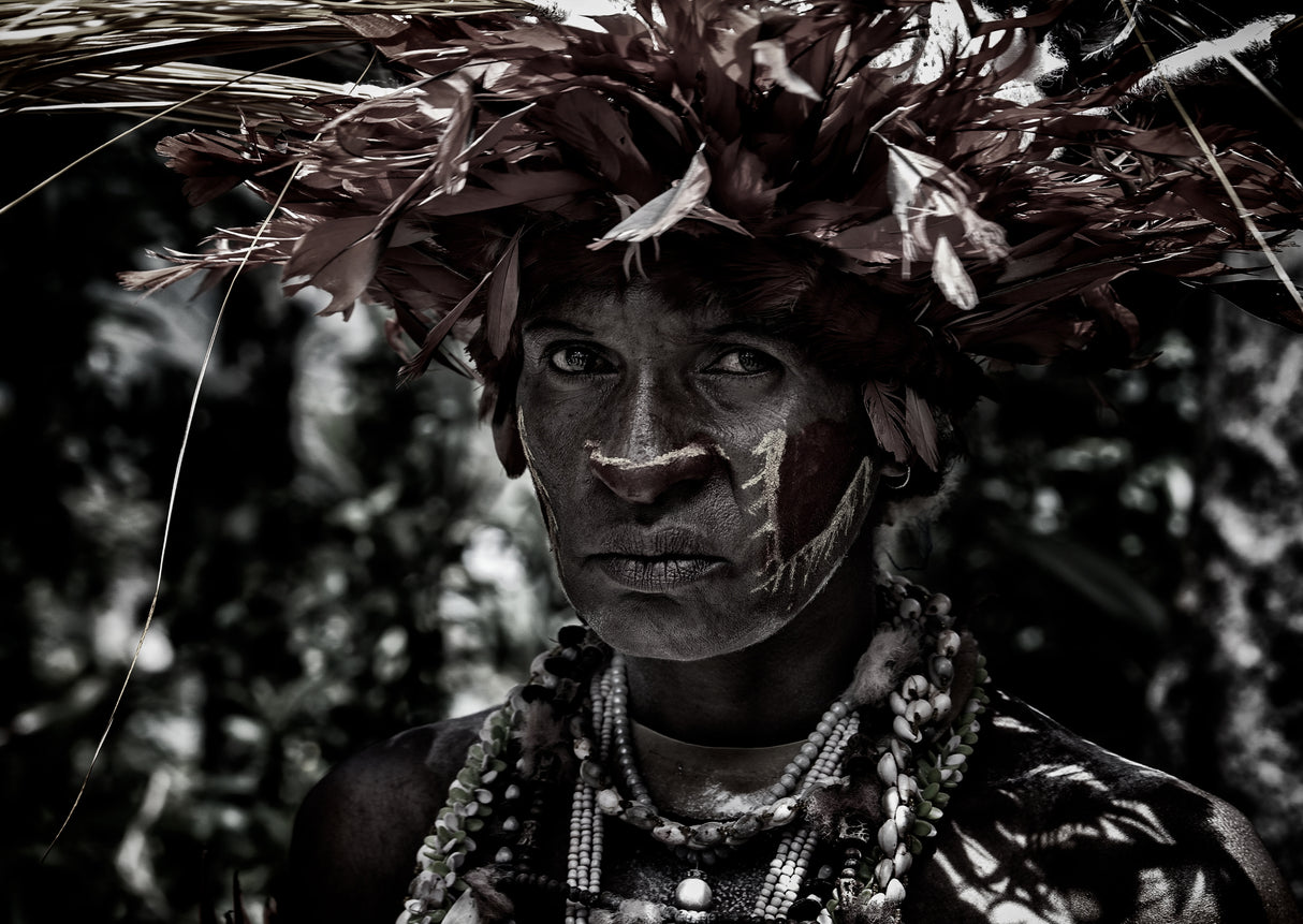 Woman in the sing-sing festival of Mt Hagen - Papua New Guinea Poster och Canvastavla