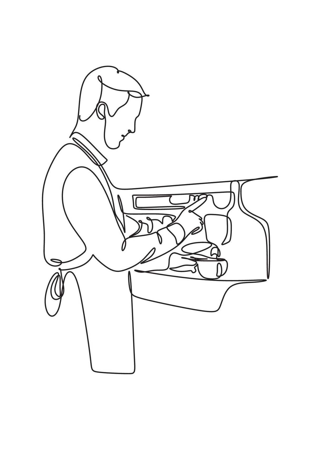 Coffee lineart poster