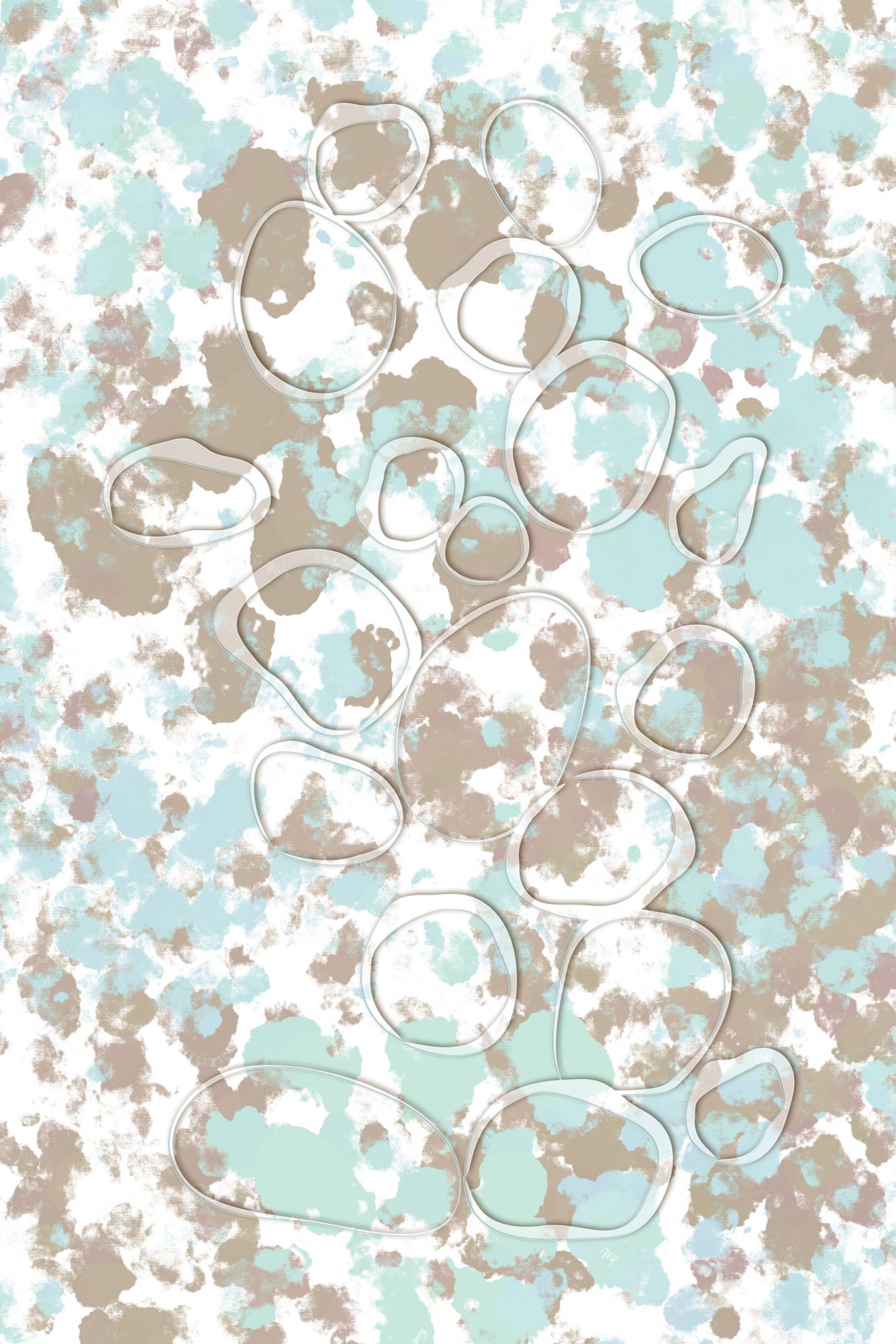 Abstract Lakes Poster och Canvastavla