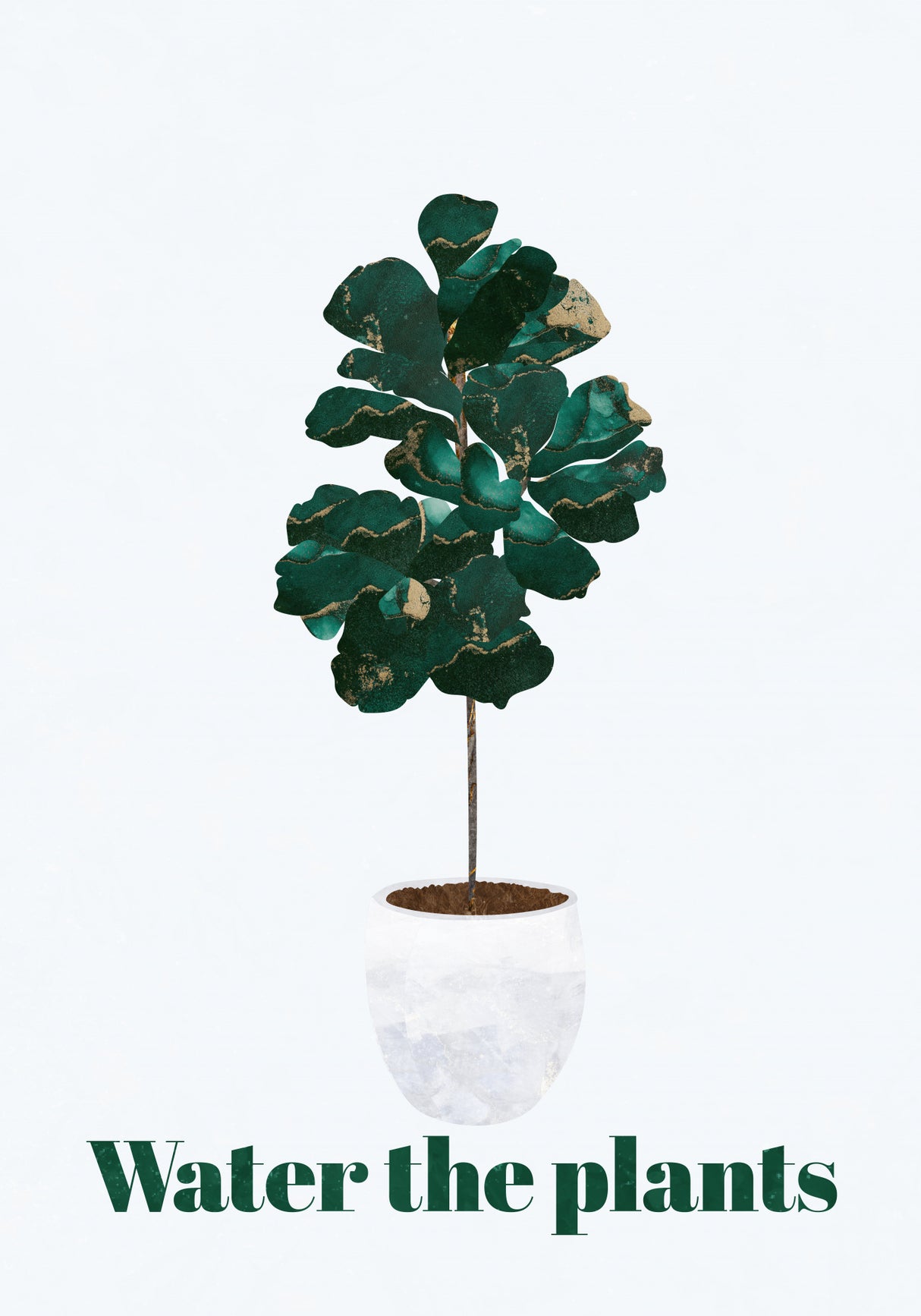 Plant typography quote text 1 Poster och Canvastavla