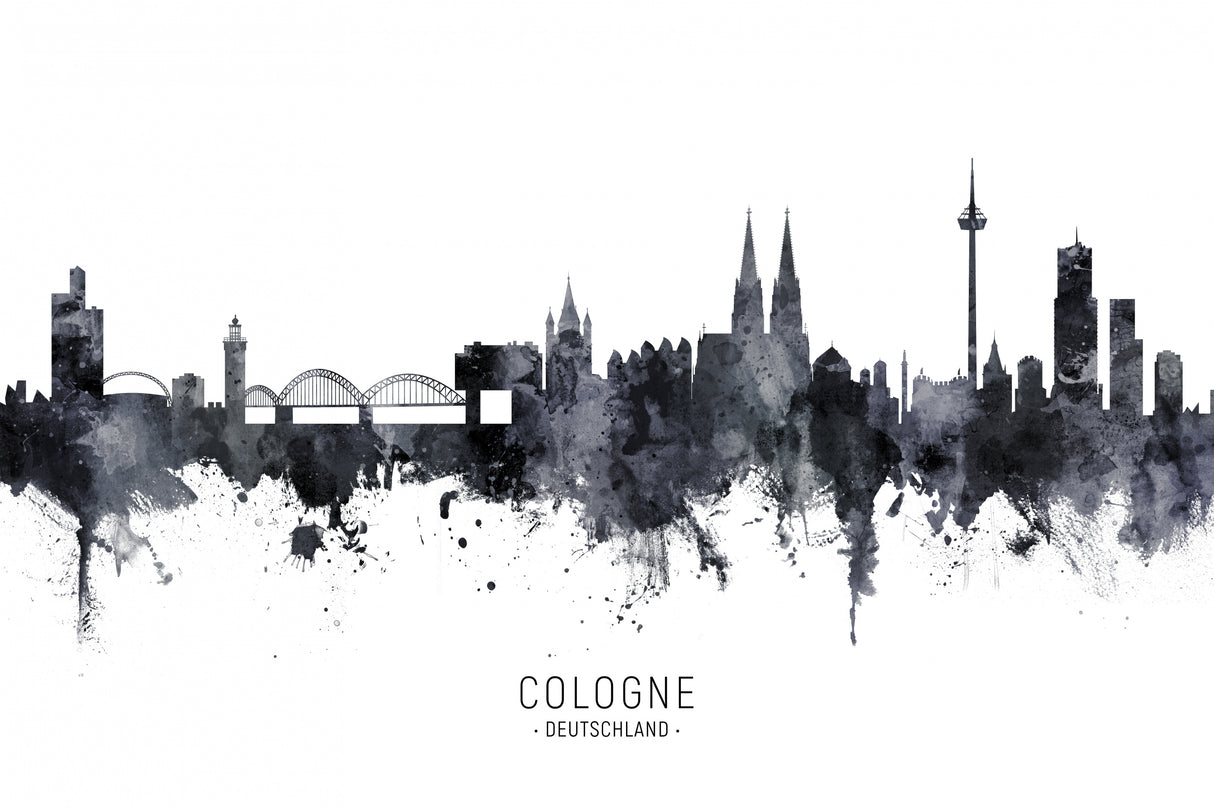 Cologne Germany Skyline Poster och Canvastavla