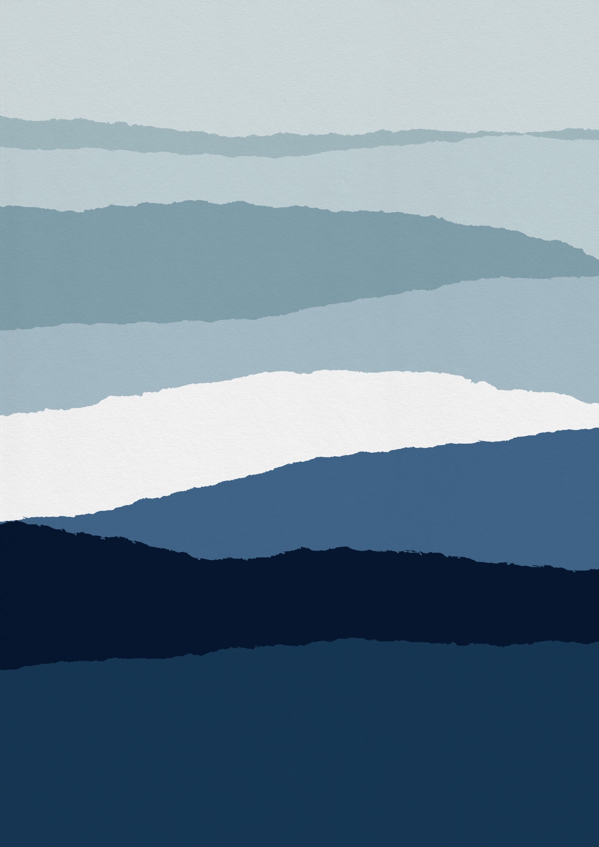 Blue Abstract II Poster och Canvastavla