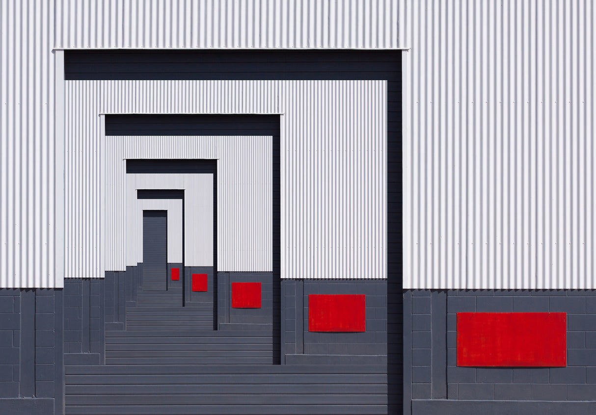 Red Rectangle Poster och Canvastavla