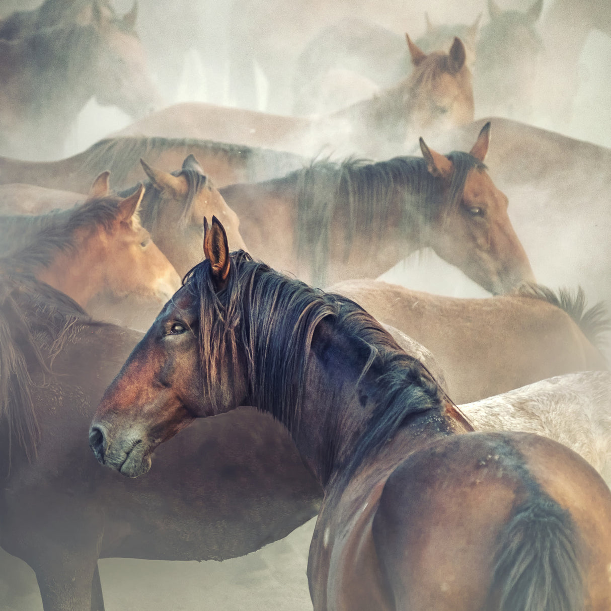 Tired Horses Poster och Canvastavla