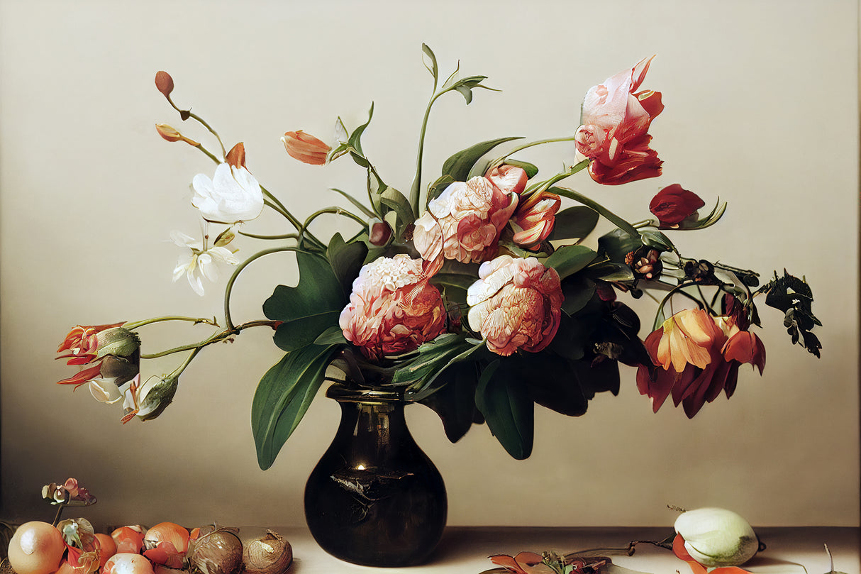 Pink Peony Poster och Canvastavla