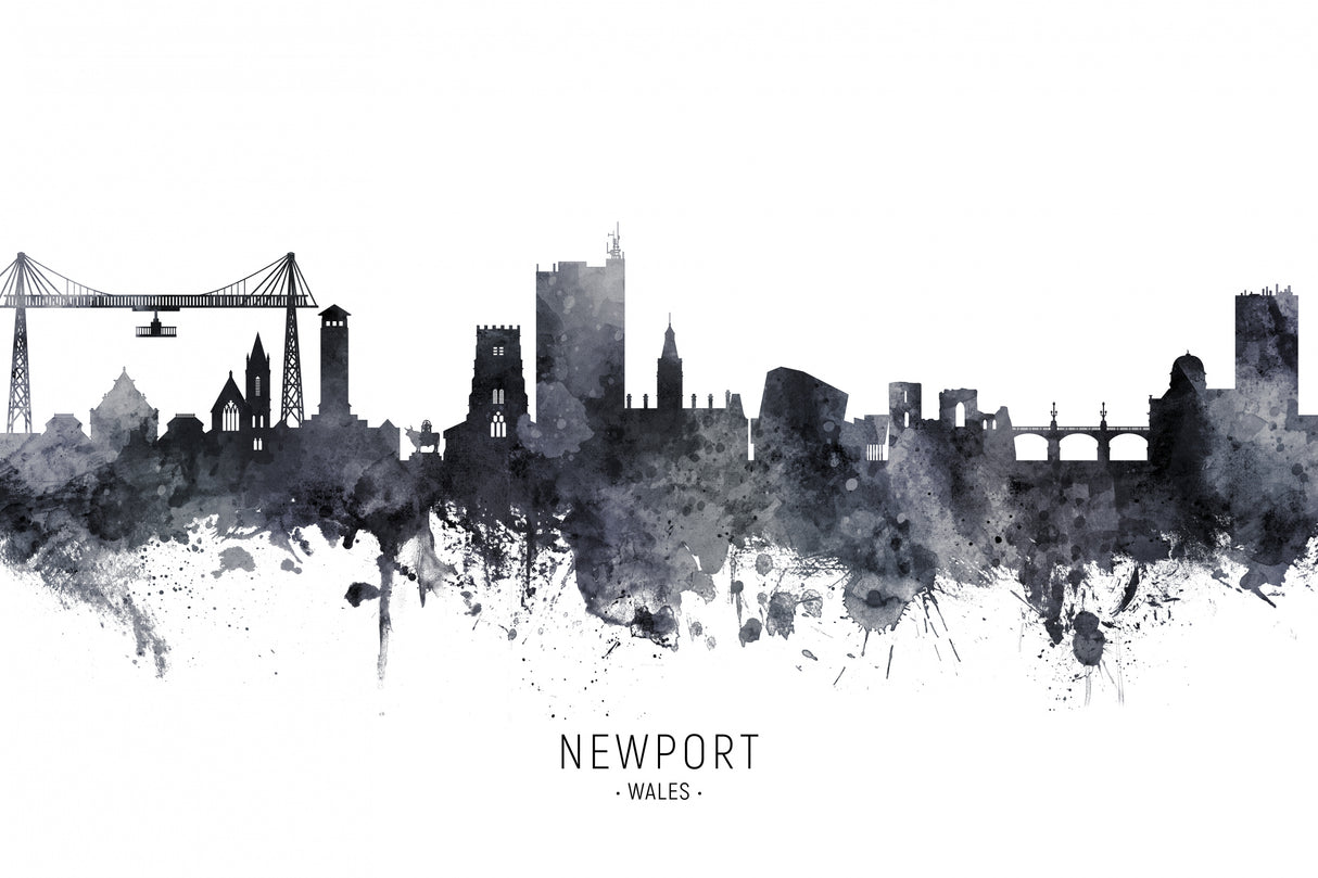 Newport Wales Skyline Poster och Canvastavla