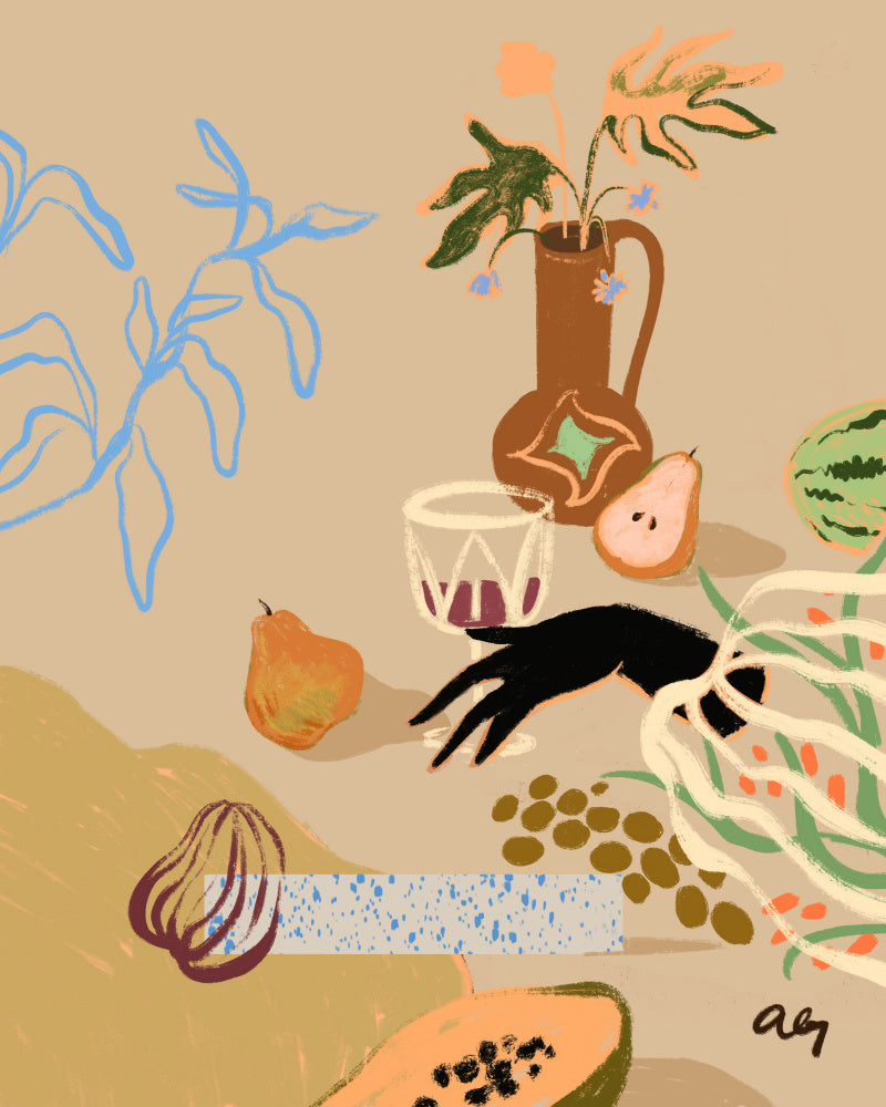 Pass Me The Pear Vas och keramikposter