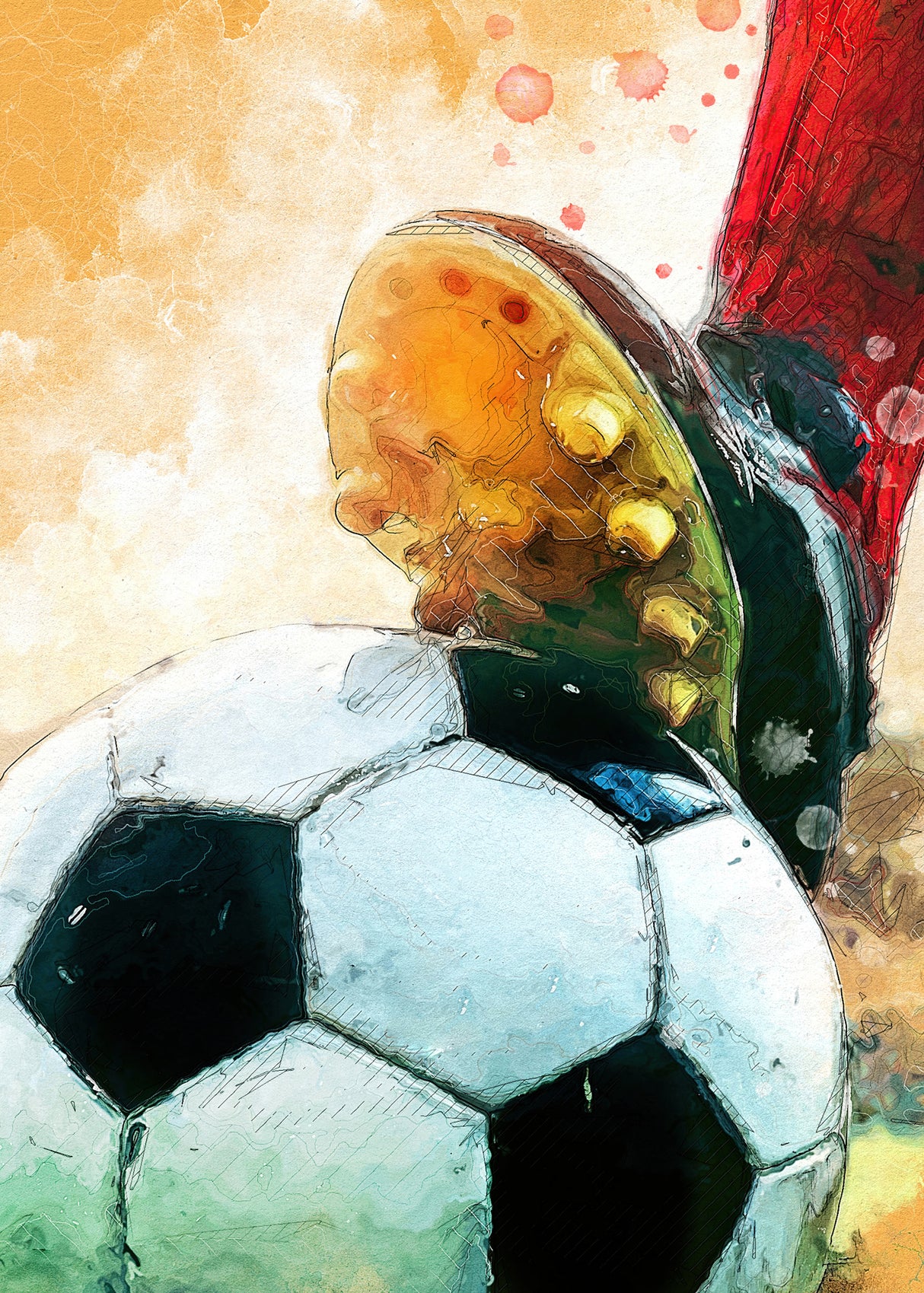 Football 1 sport art Poster och Canvastavla