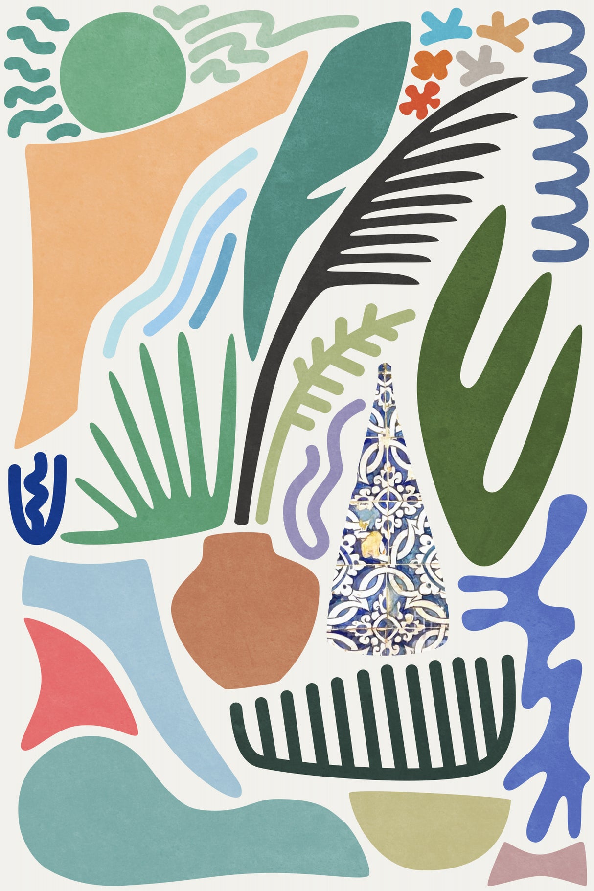 Summertime Colors and Shapes Poster och Canvastavla