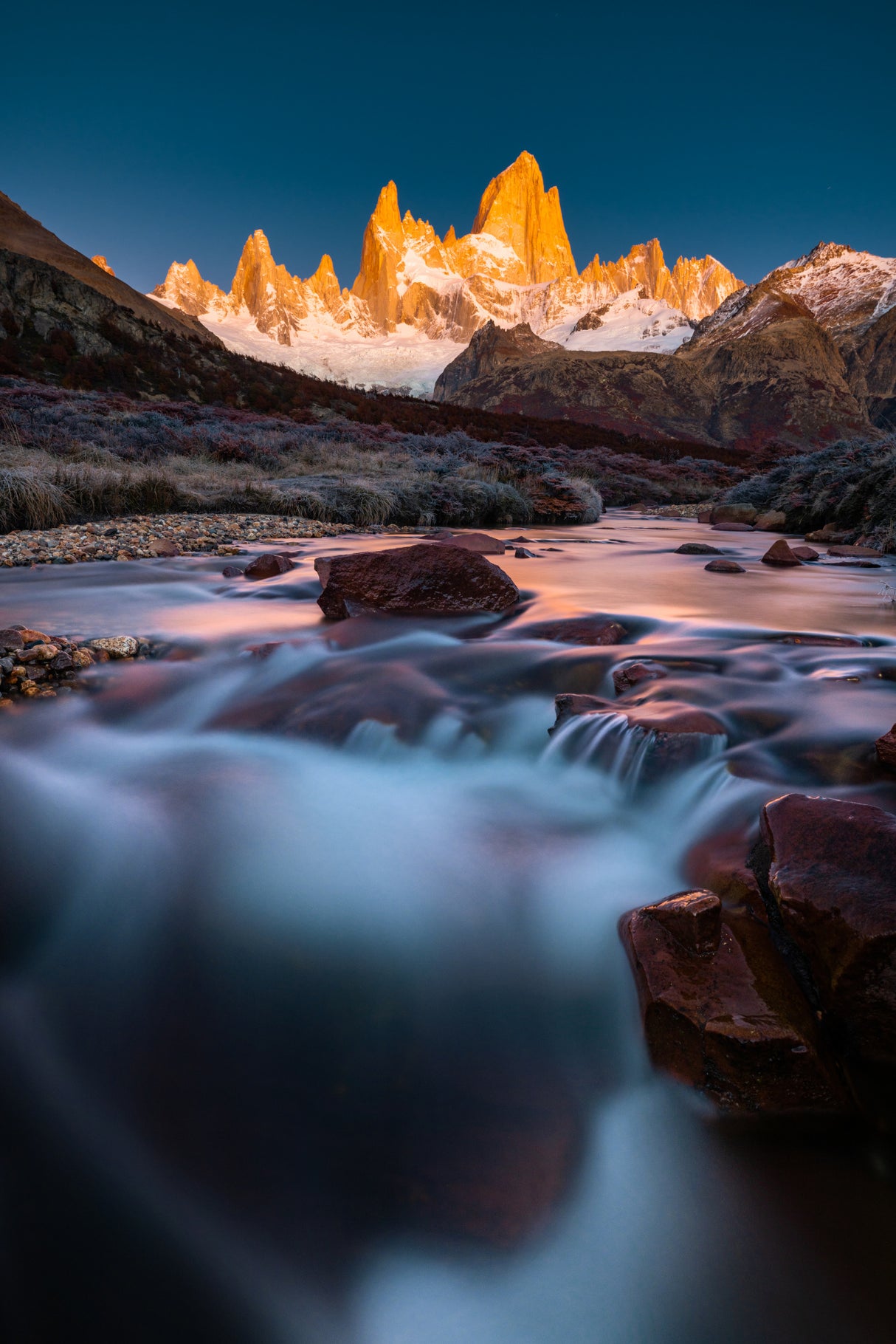 High Mountain and Running Water Poster och Canvastavla