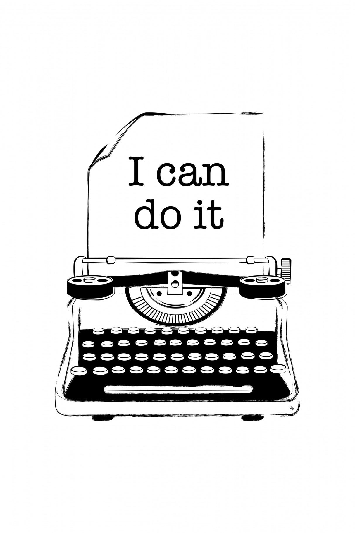 Typewriter Poster och Canvastavla