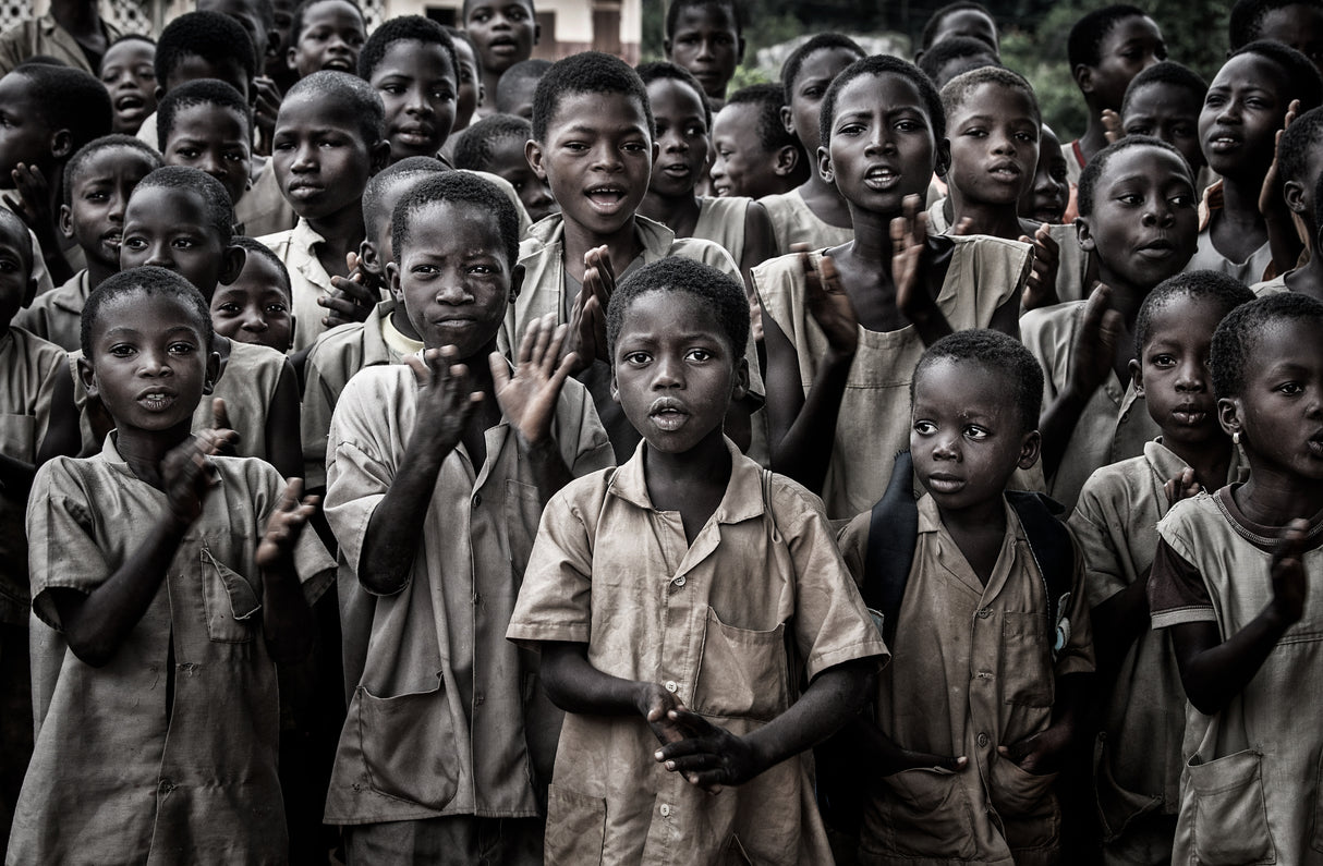 Children in a foster home in Benin. Poster och Canvastavla