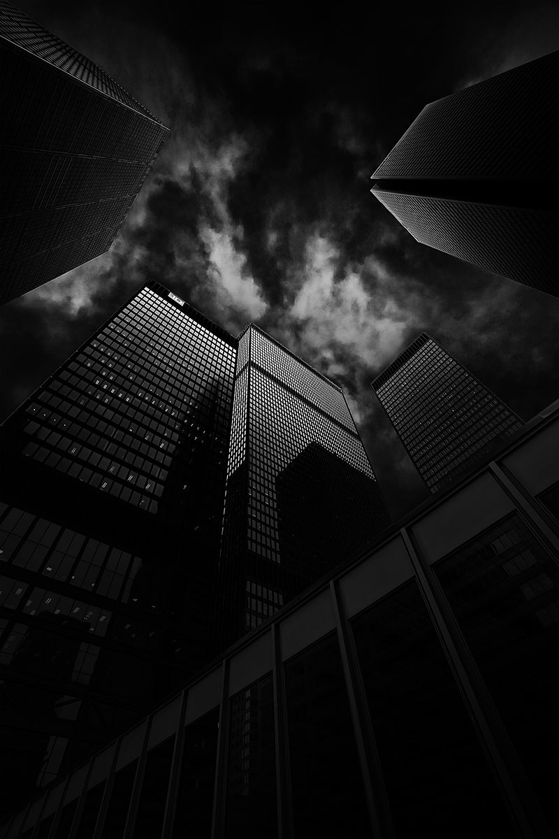 downtown skyscrapers Poster och Canvastavla