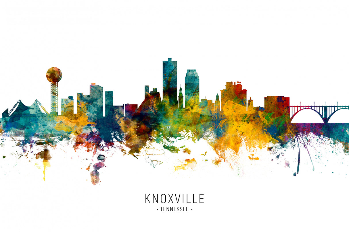 Knoxville Tennessee Skyline Poster och Canvastavla