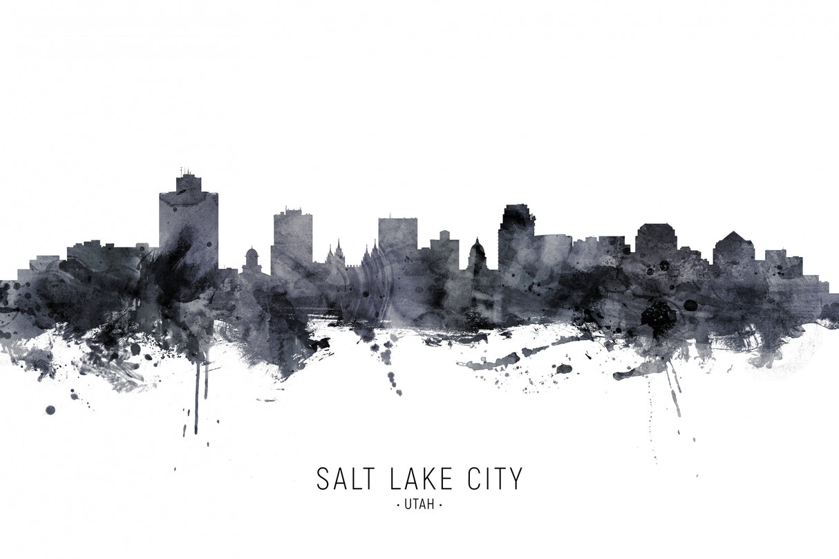 Salt Lake City Utah Skyline Poster och Canvastavla