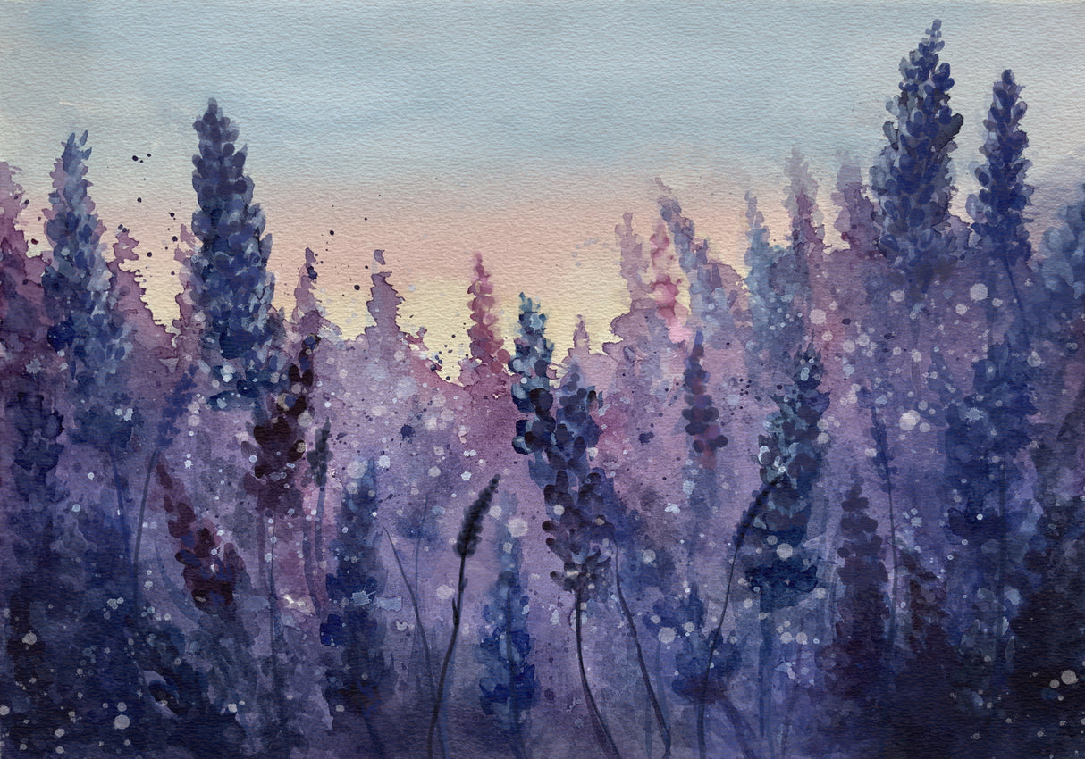 Purple field Poster och Canvastavla