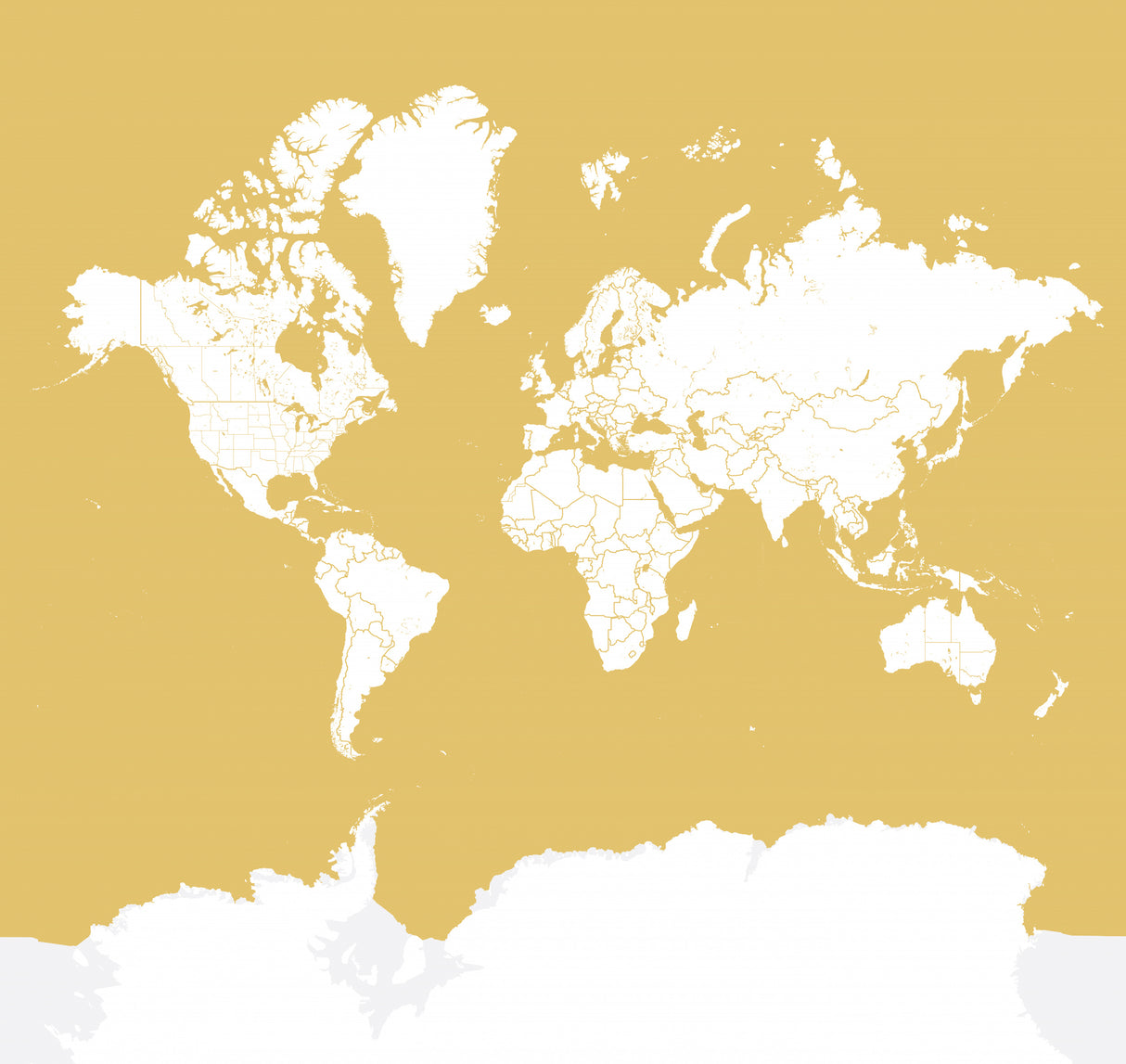 Andrew world map silhouette Poster och Canvastavla
