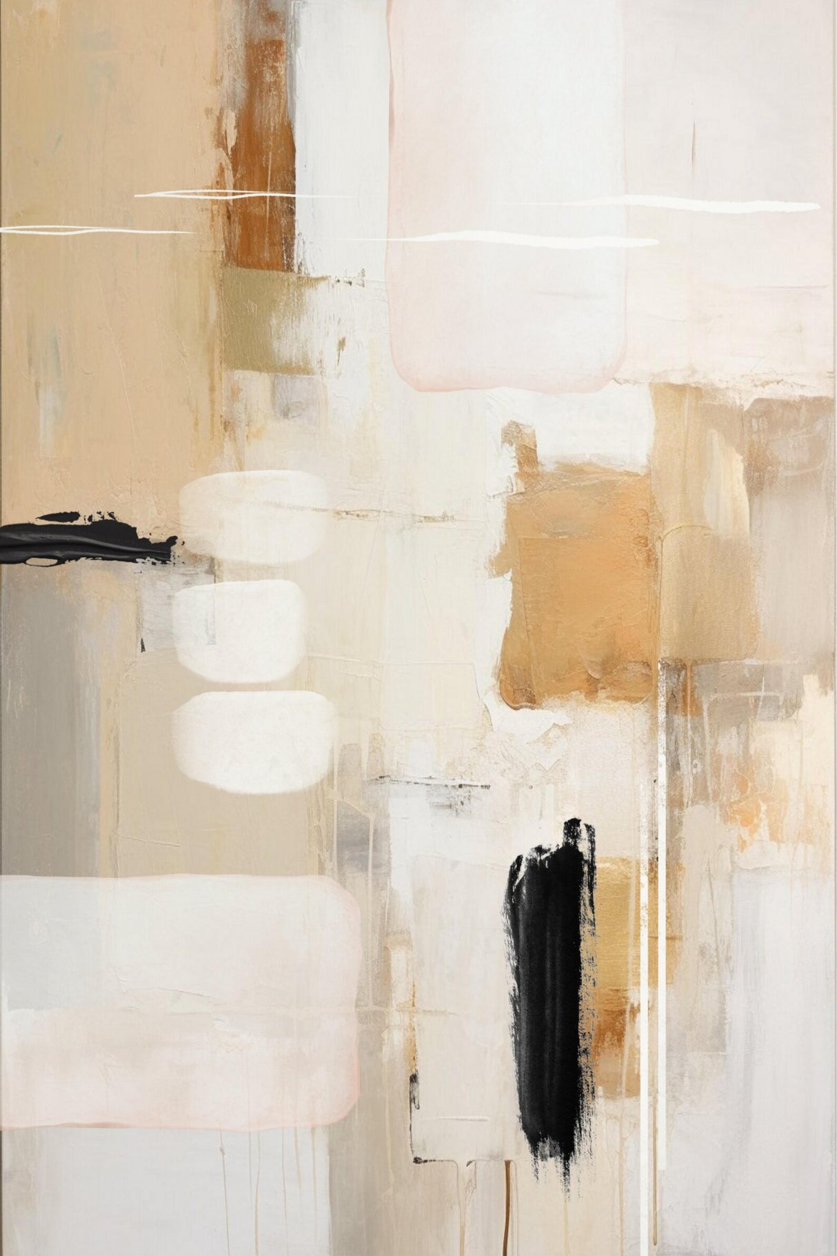 Abstract In Beige 2 Poster och Canvastavla
