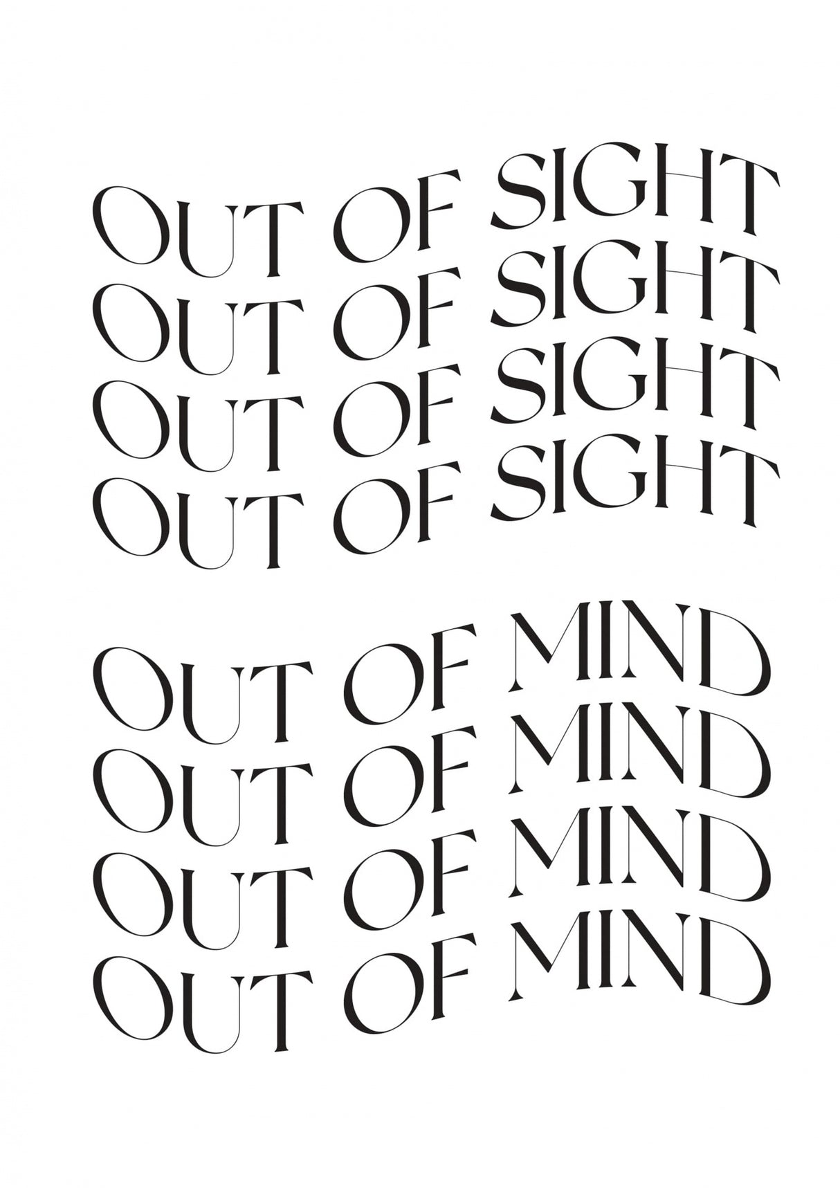 Out of sight, out of mind Poster och Canvastavla