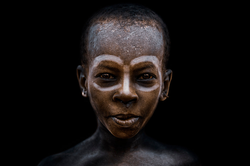 Boy from Mursi tribe SIYP,Southern Ethiopia Poster och Canvastavla