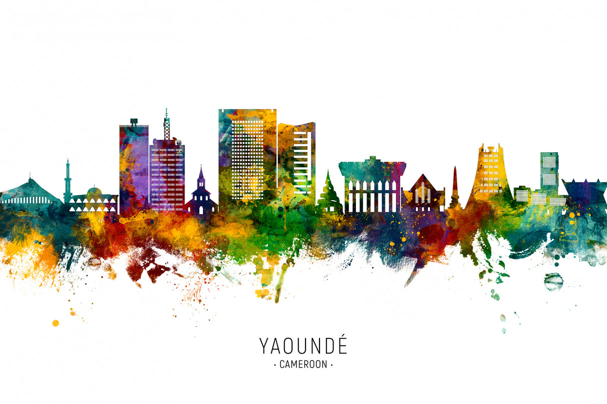 Yaoundé Cameroon Skyline Poster och Canvastavla