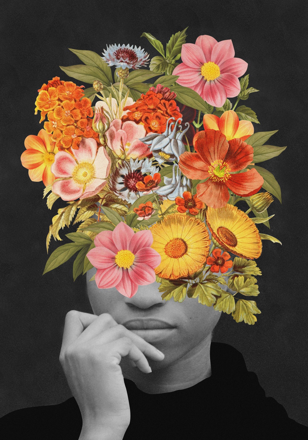 Colourful Vintage Bouquet Poster och Canvastavla