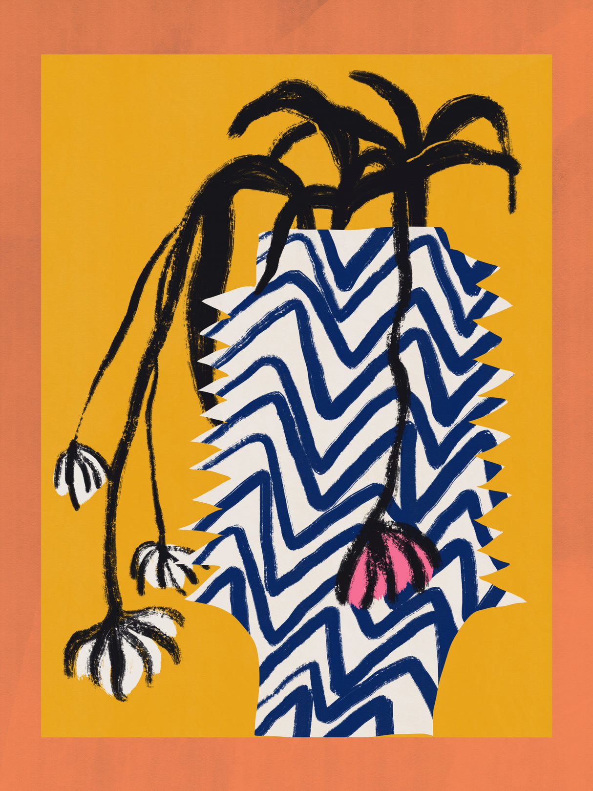 Spider Flower In Vase Poster och Canvastavla