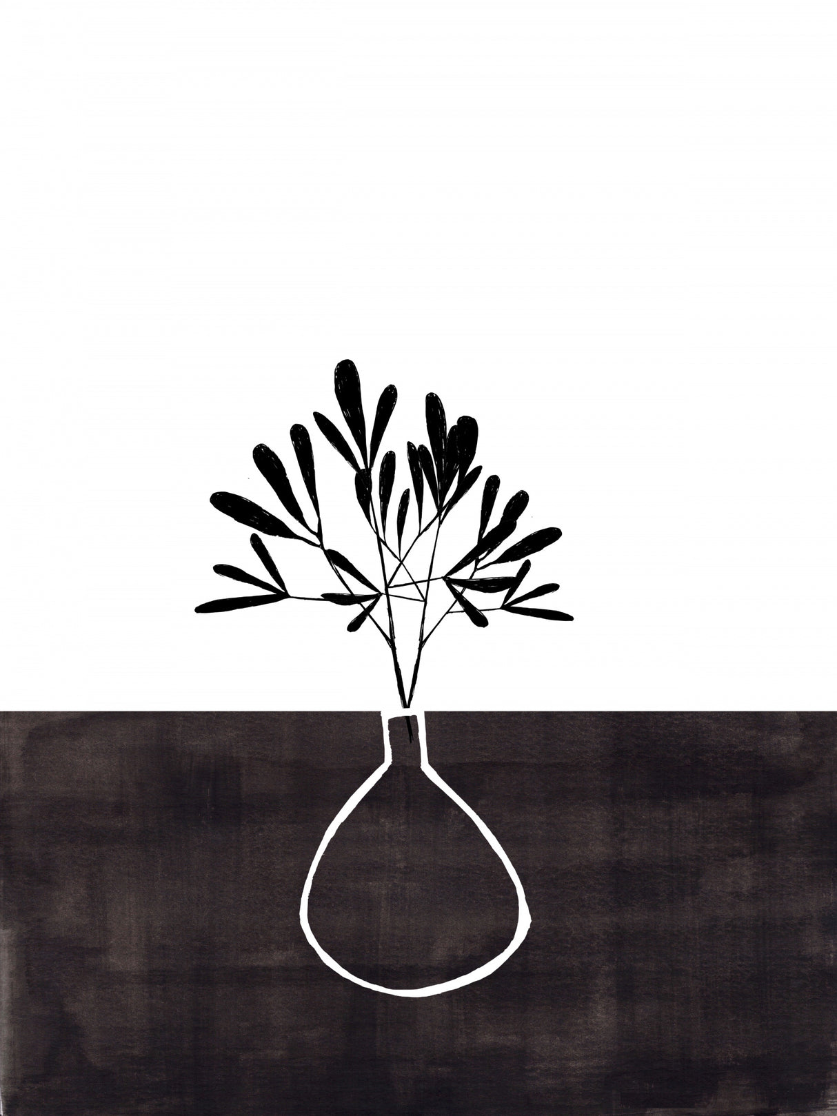 Ink Vase Poster och Canvastavla