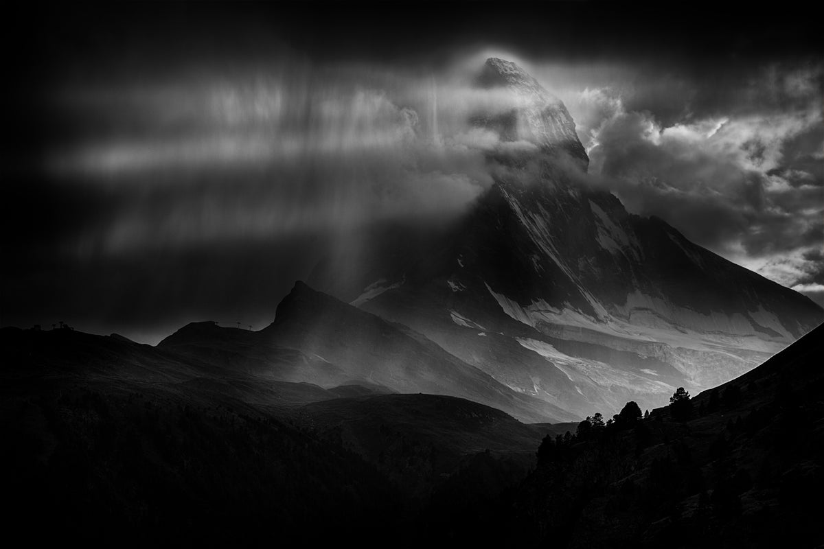 Matterhorn light show Poster och Canvastavla